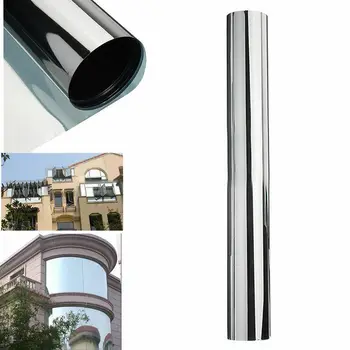 

Window Film SUNICE 0.5X10M Silver Mirror Reflective Window Glass Film One-way Privacy Tinting Silver Home Bathroom Office Summer