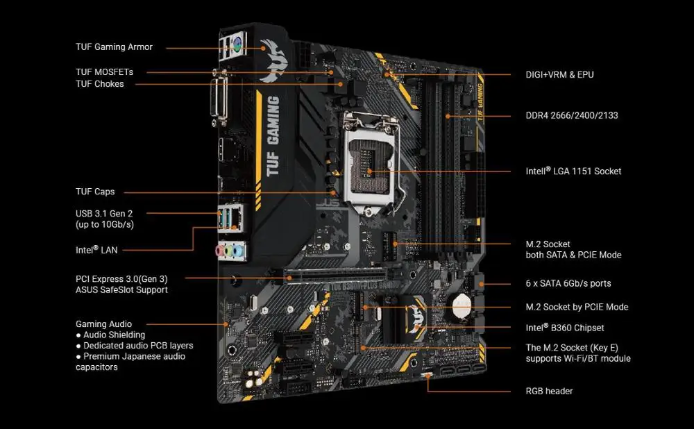 Asus Tuf B360m Plus Gaming Motherboards Computeruniverse Computeruniverse