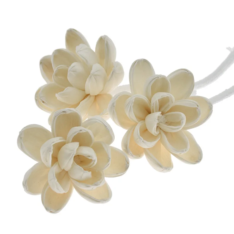 2PCS Flower Shape No Fire Absorbent Aromatherapy Rattan for Reed Diffuser Replacement DIY Home Room Bathroom Decoration