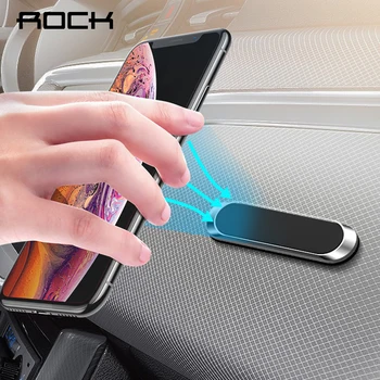 ROCK Mini Strip Shape Magnetic Car Phone Holder Aluminium Mobile Phone Stand Mount for iPhone XS MAX Samsung S9 S10 Xiaomi