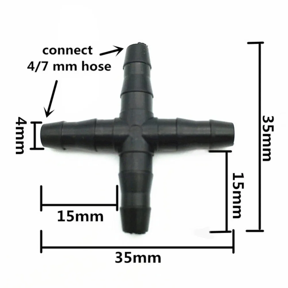 

Multifuntional 20Pcs Barbed Cross Drip Bulk Automatic Garden Irrigation 4/7mm Water Hose Fitting New Arrival