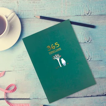 

Schedule Notebook 365 Days Planner Weekly Monthly Yearly Plan Book PU Hard Cover Student Time Management