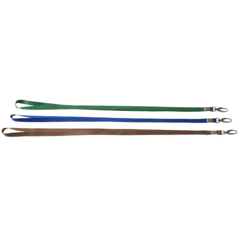 3 Pcs Blue Green Coffee Color Key Card Holder Neck Lanyard 16.1 inchlong