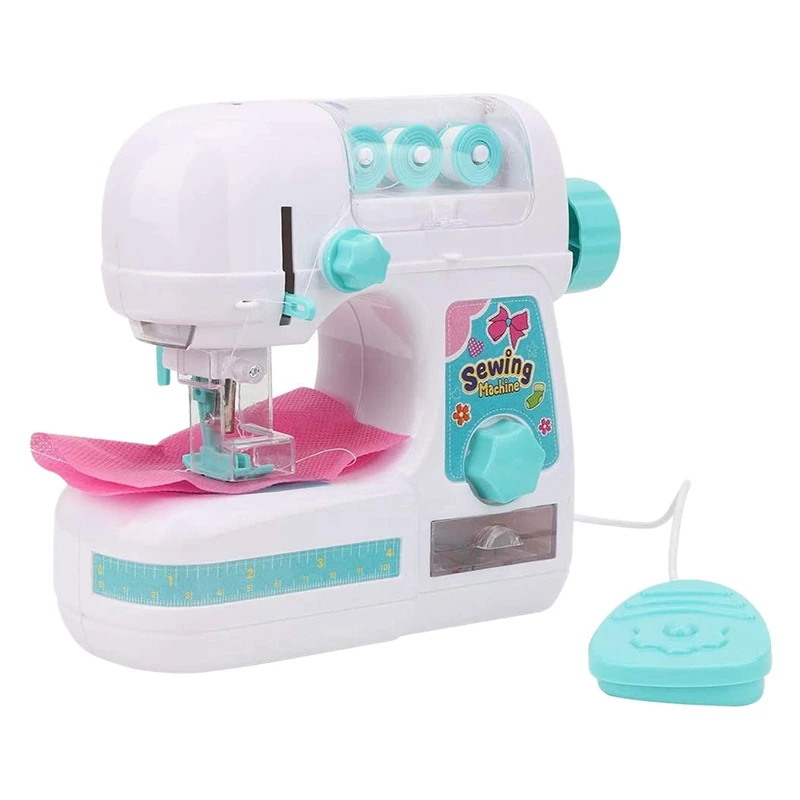 Iycorish Simulation Electric Medium-Sized Sewing Machine Toy Learning Design Clothing Toy Girl Gift