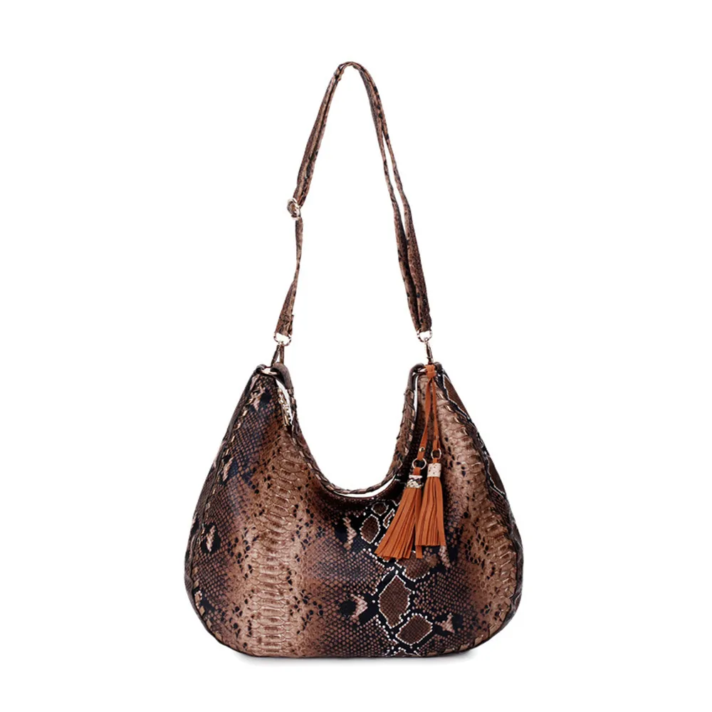 

Shoulder Bag Ladies Handbag Fashion Snakeskin Ladies 2020 Bags PU High Capacity School Bag Hot Sale Luxury Brand Bag
