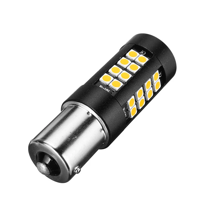 2X желтый 44W 1156 Bau15S Dc12V тормозной сигнал заднего хода сигнала поворота нет Hyper Flash