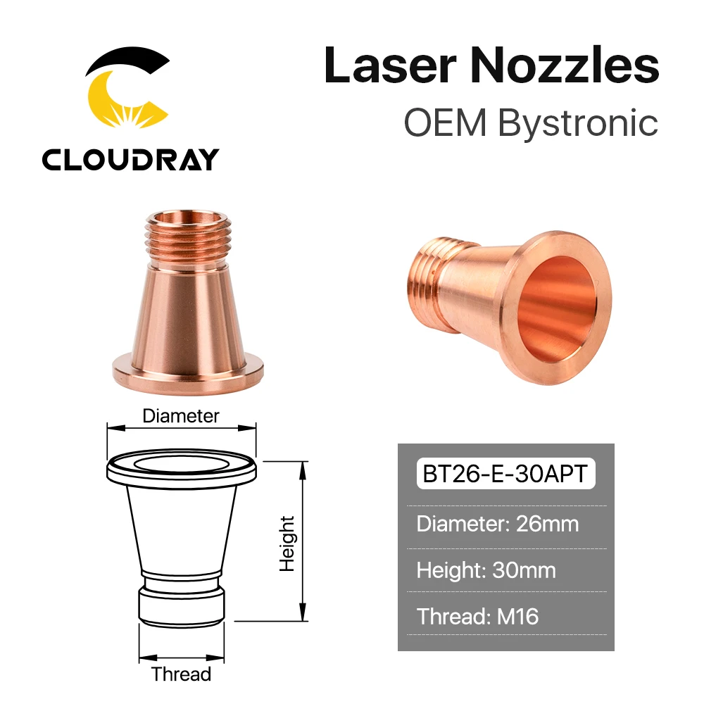 База сопла волоконного лазера Cloudray D26 H30 Bystronic запасные части для станка лазерной
