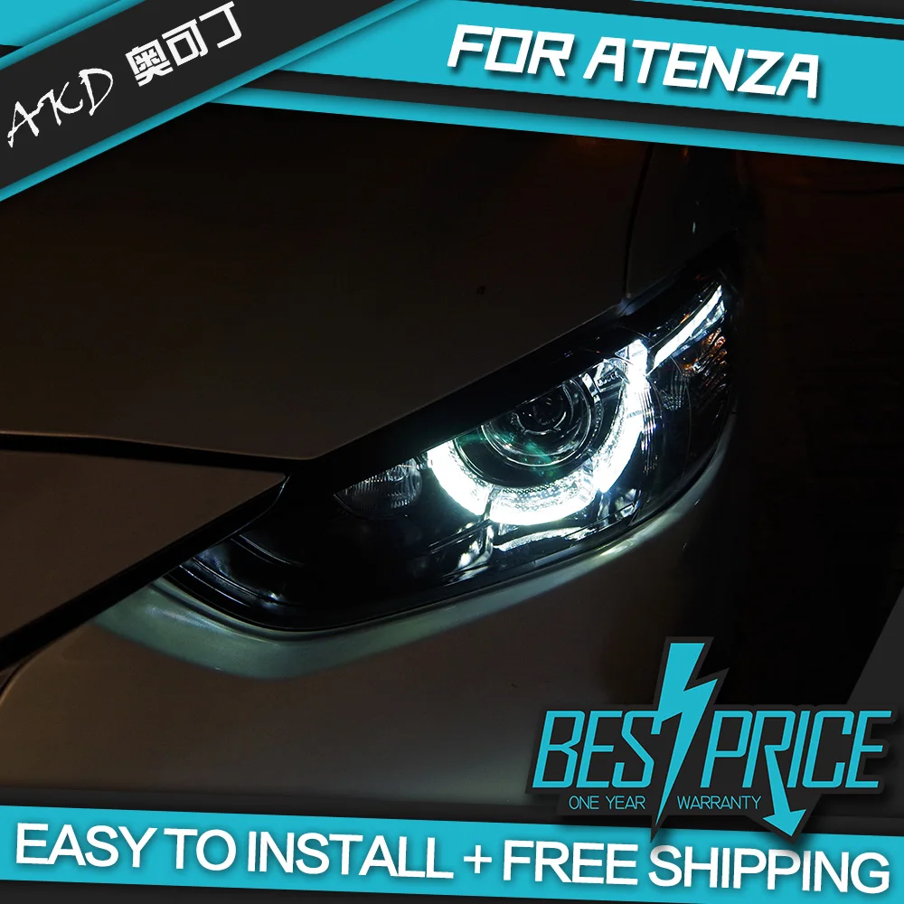 Автомобильный Стайлинг фара чехол для Mazda 6 фары 2013- Mazda6 Atenza светодиодный задний фонарь светодиодный DRL H7 D2H Hid Ангел глаз Bi Xenon