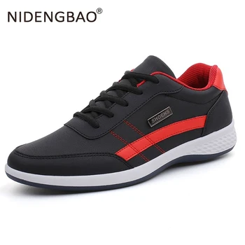 

Men White running shoes Leather Male Sport Comfortable Sneakers Male Lace up Breathable Walking Casual Shoes Athletic Zapatos