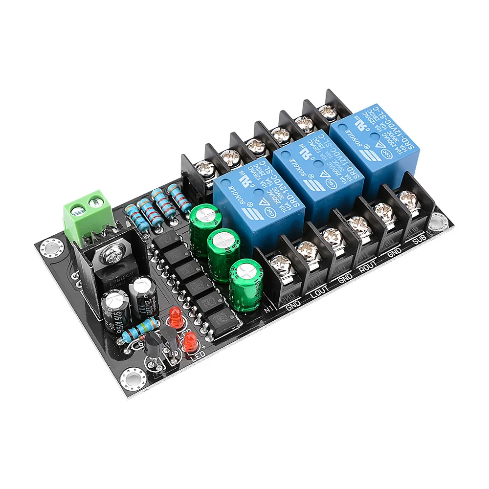 Aiyima-classe d Amplificador Digital Speaker Proteção Board Módulo de Relé Boot Delay dc Proteger 300w 2.1 Canal
