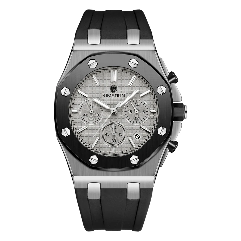 K-1224B-5 Мужские часы KIMSDUN Брендовые мужские спортивные часы мужские кварцевые часы мужские повседневные военные водонепроницаемые наручные часы relogio masculino AP - Цвет: K-1224B-5