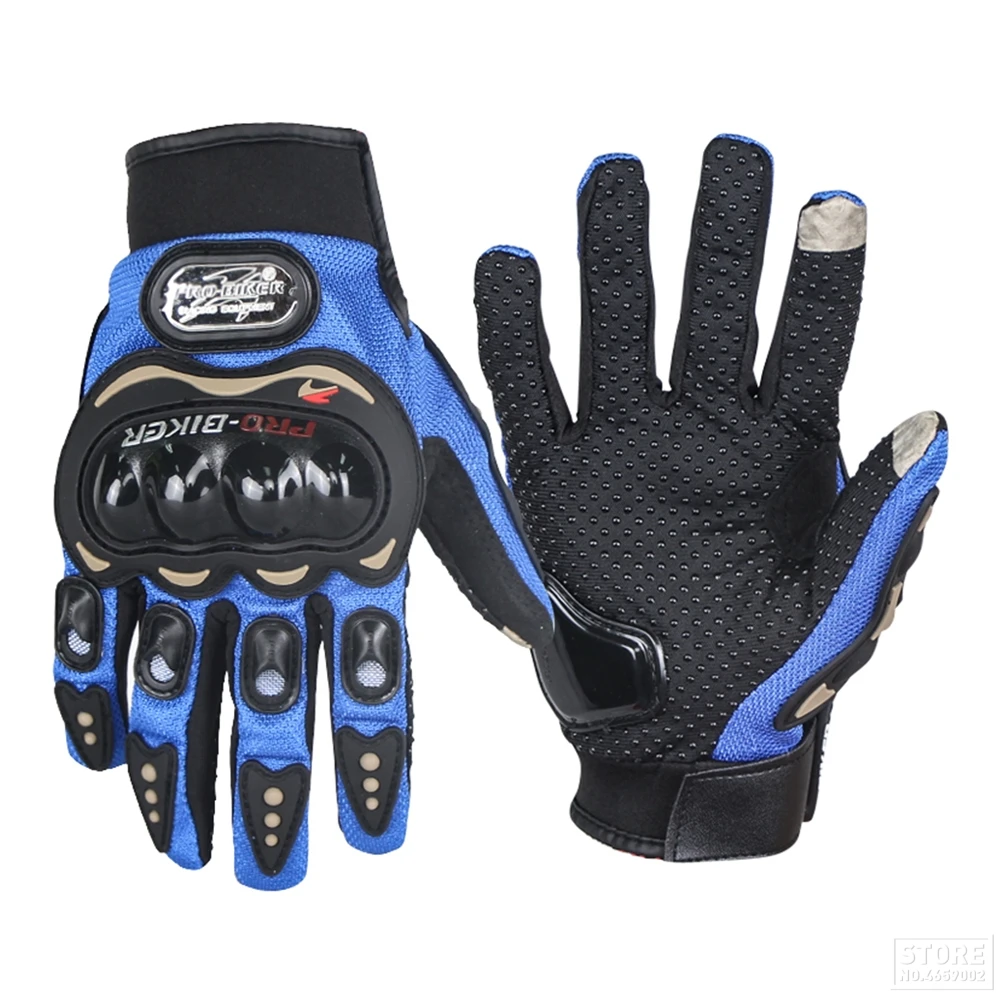 Перчатки для мотоциклистов износостойкие Дышащие Перчатки для мотоциклистов нескользящие перчатки для мотокросса с сенсорным экраном - Цвет: MCS-17 06 Blue