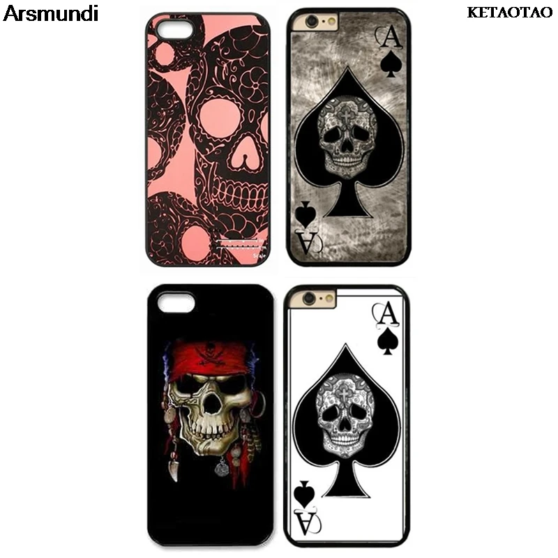 Чехлы для телефонов KETAOTAO Ace Of Spades Tattoo Skull iPhone 4S 5C 5S 6S 7 8 XR XS Max PLUS X мягкий резиновый