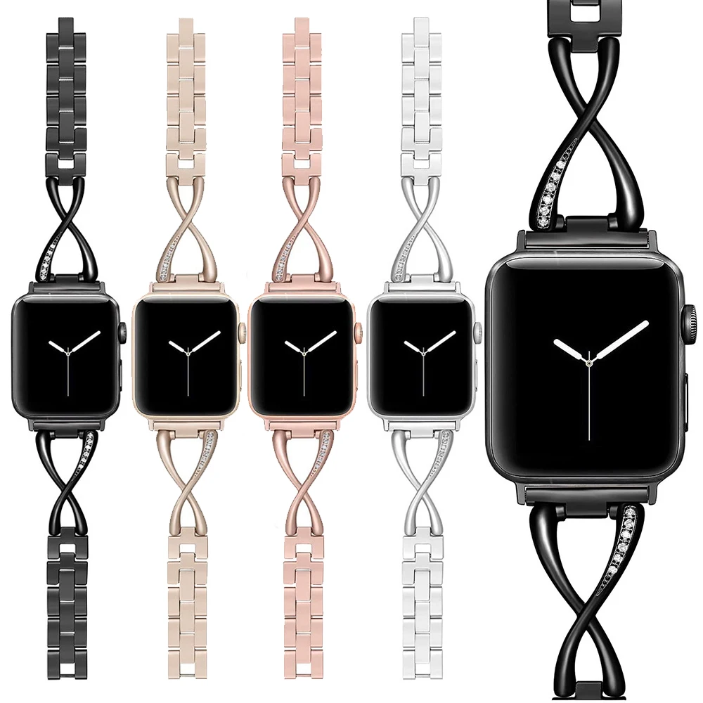 

Ремешок из нержавеющей стали для Apple Watch Band 44 мм 40 мм 42 мм 38 мм