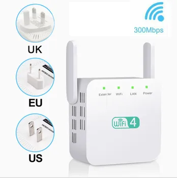 

300/Mbps Wireless WiFi Repeater Wifi Extender Dual Band AP Router Wi-Fi Amplifier Long Range Signal Booster вай фай адаптер