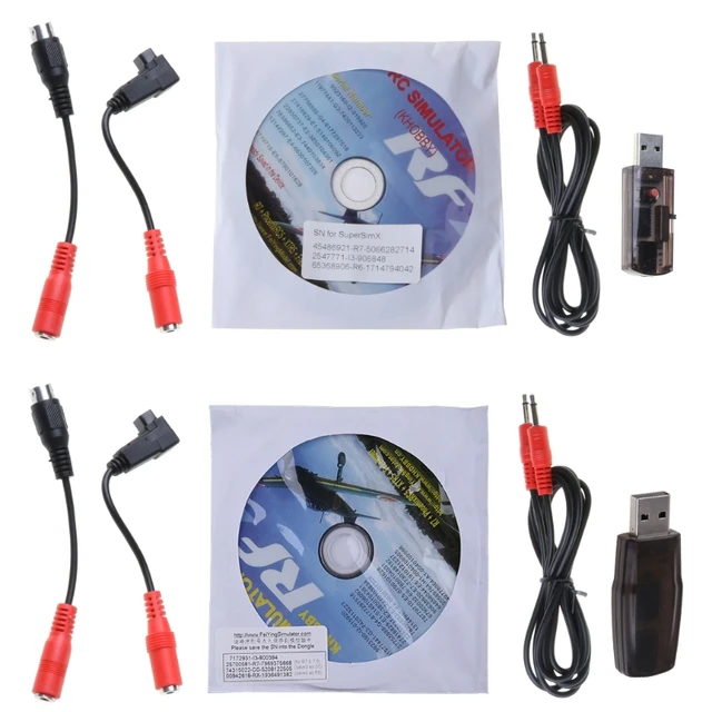 2022 New 22 in 1 Simulator RC USB Flight Simulator Compact Disc Cable Support Aerofly FMS 2
