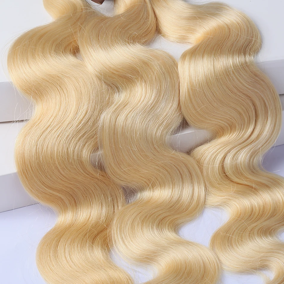 613 Color Body Wave 1 3 4 Bundles Brazilian Human Hair Weave Remy Weft 28 30 40 Inch Blonde Hair Extensions Middle Ration 613 Color Body Wave 1 3 4 Bundles Brazilian Human Hair Weave Remy Weft 28 30 40 Inch Blonde Hair Extensions Middle Ration