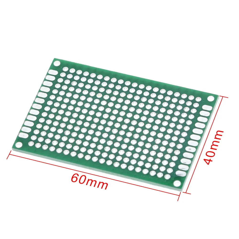 4x6 см Прототип PCB 4*6 панель с двойным покрытием/Луженая печатная плата универсальная двухсторонняя печатная плата 2,54 мм доска