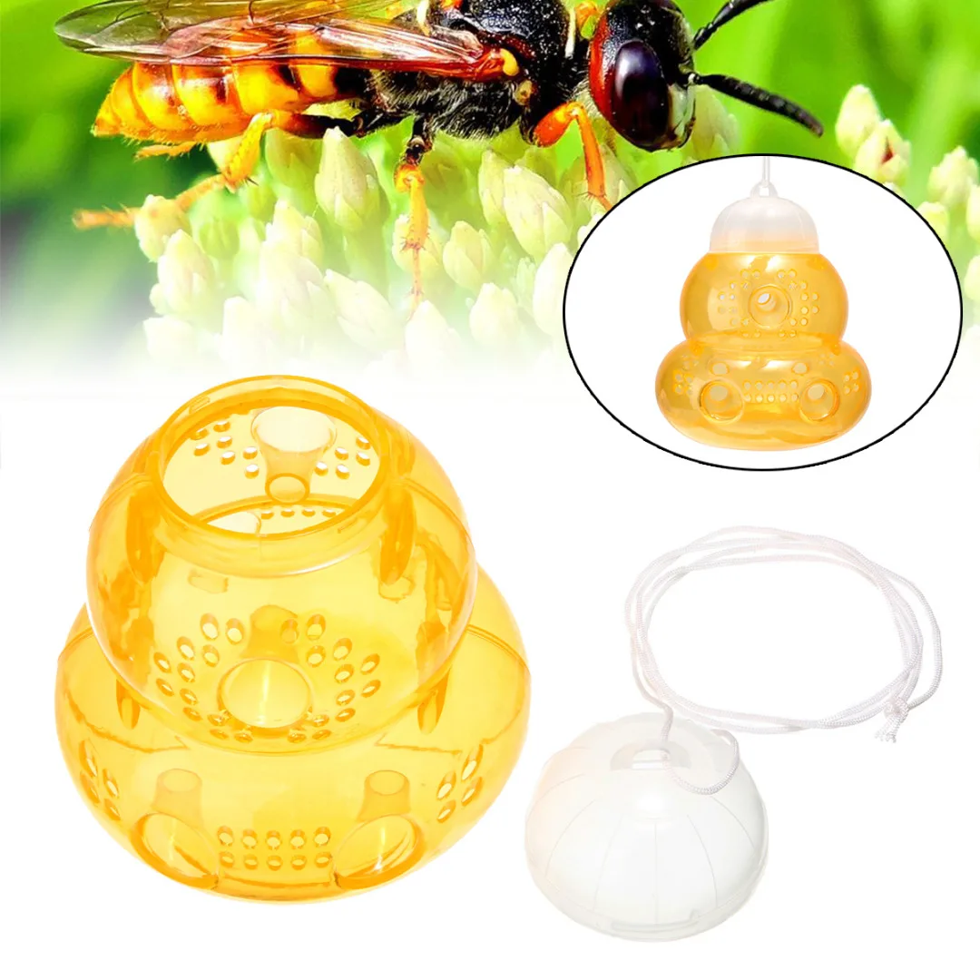 

New Bee Trap 6.1x3.1" Wasp Trap Flies Insect Bug Hanging Honey Pot Trap Catcher Killer No Poison Mayitr Pest Control