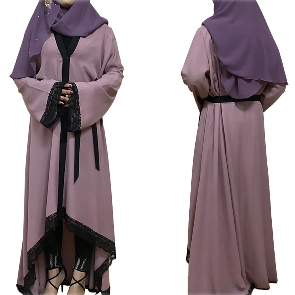 Мусульманское платье Abaya s халат Дубайский кафтан Дубай Стиль Женский Открытый