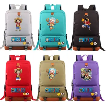 

Fashion Anmie Cartoon One Piece Boy Girl Book School Bag Women Bagpack Teenagers Schoolbags Men Student Backpack