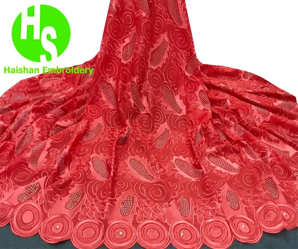 

5 yard Swiss Lace Fabric 2019 Latest Embroidery African Cotton Fabrics Swiss Voile Lace Popular Dubai Style