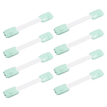 

uxcell 8 pcs Cabinet Locks Light Green Pitch 100mm Childproof Cabinet Latch