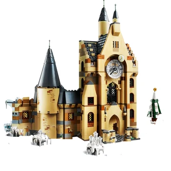 

2020 New Magic Toys Hogwartsing Clock Tower Compatible Lepining Harry 75948 Building Blocks for Children Christmas Gift