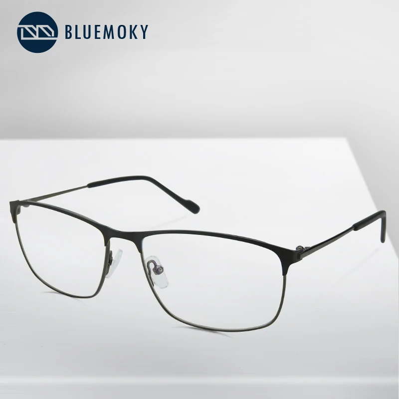 

BLUEMOKY Alloy Rimless Glasses Frame Men Optical Prescription Eyeglasses Frame Men Transparent Fashion Designer Spectacle Frame