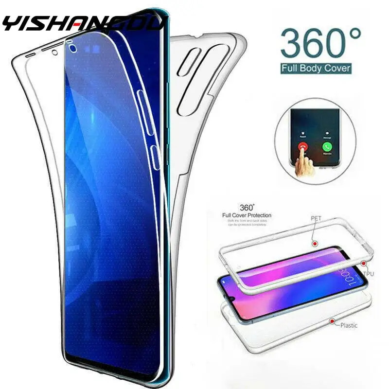 Чехол с полным покрытием на 360 ° для Samsung A51 A71 A81 Note 20 Ultra S20 FE S21 Plus S10 противоударный