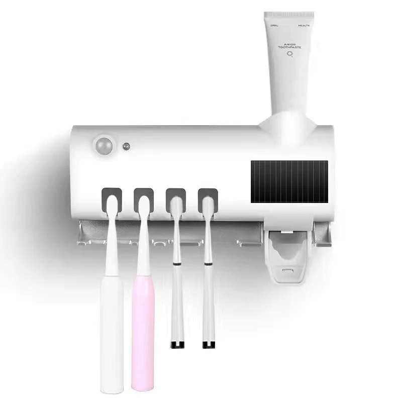

3 In 1 UV Toothbrush Sterilizer Intelligent Ultraviolet Sterilization Toothbrush Disinfection Rack Automatic Toothpaste Squeezer