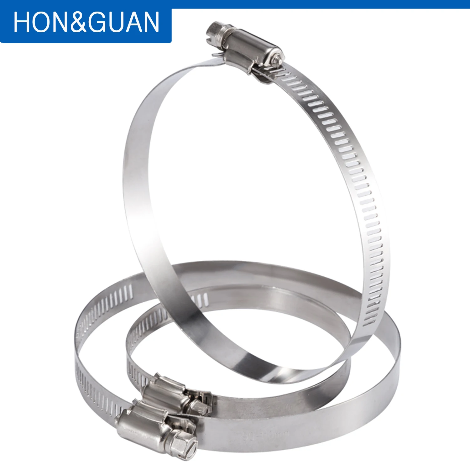 HON&GUAN 4 5 6 Inch Stainless steel clamp pipe hose clamp ventilation pipe clamp fixing ring ventilation fan accessories aluminum alloy arabian hookah set double pipe glass shisha glass hooka for smoking chicha accessories complete accessories