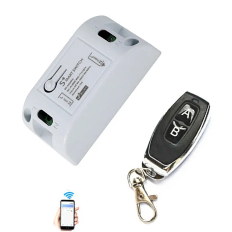 Беспроводной Wi Fi переключатель 433MHZ10A110V 220V и Радиочастотный пульт дистанционного
