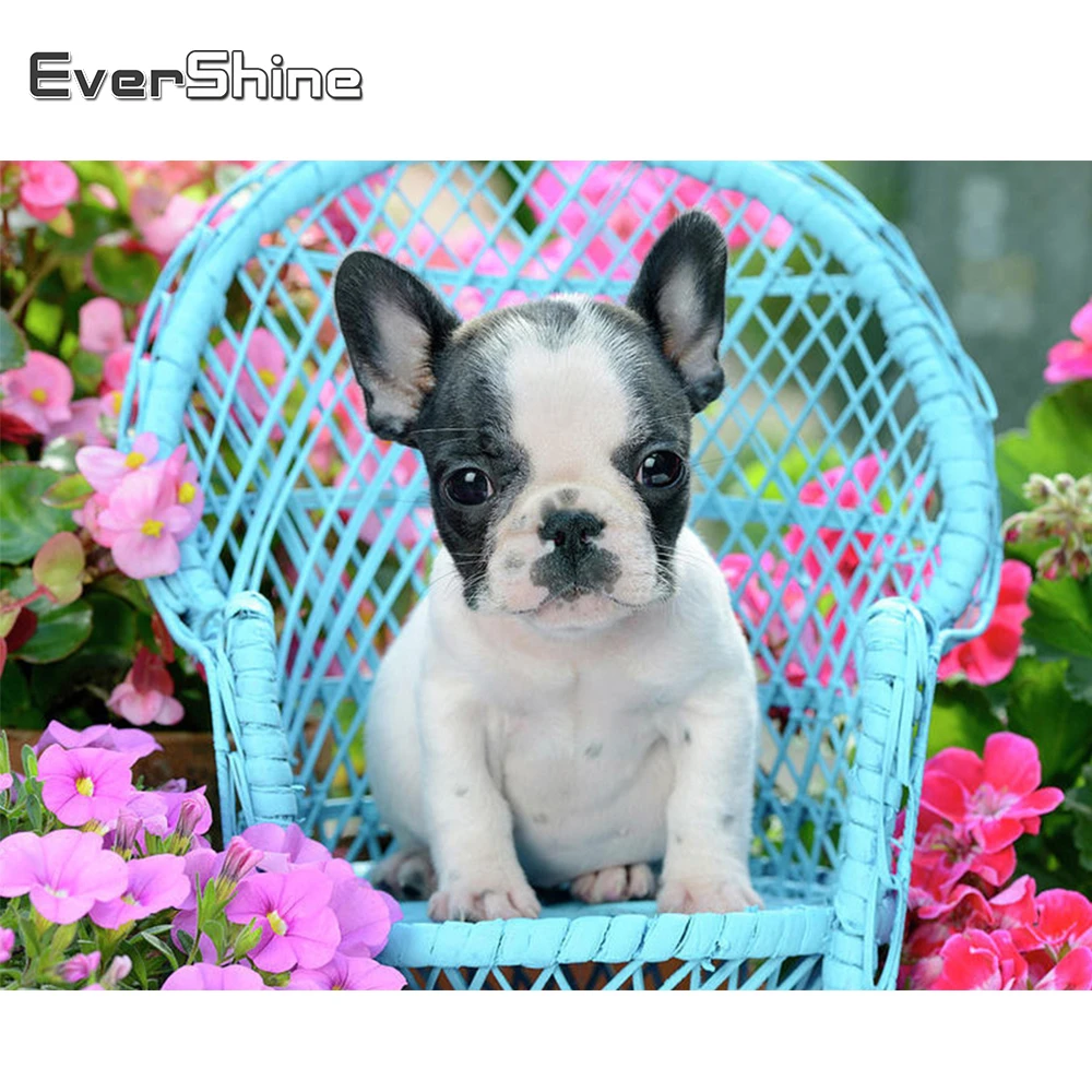 Evershine Алмазная вышивка собака крестом наборы 5D DIY мозаика животное картина стразы