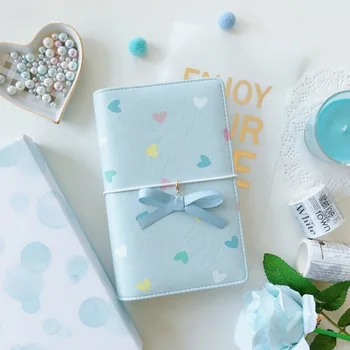 

Cute Mint Heart Lovely A6 Spiral Diary Book 100 Sheets Colorful Pages Notebook Diy Journal Agenda Gift