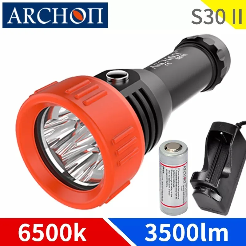

Светильник ARCHON S30 II 3500 люмен для дайвинга, астигматизма, подводный светильник для дайвинга 100 м, светильник для дайвинга, заполняющий свет для HD-видео, лампа для дайвинга