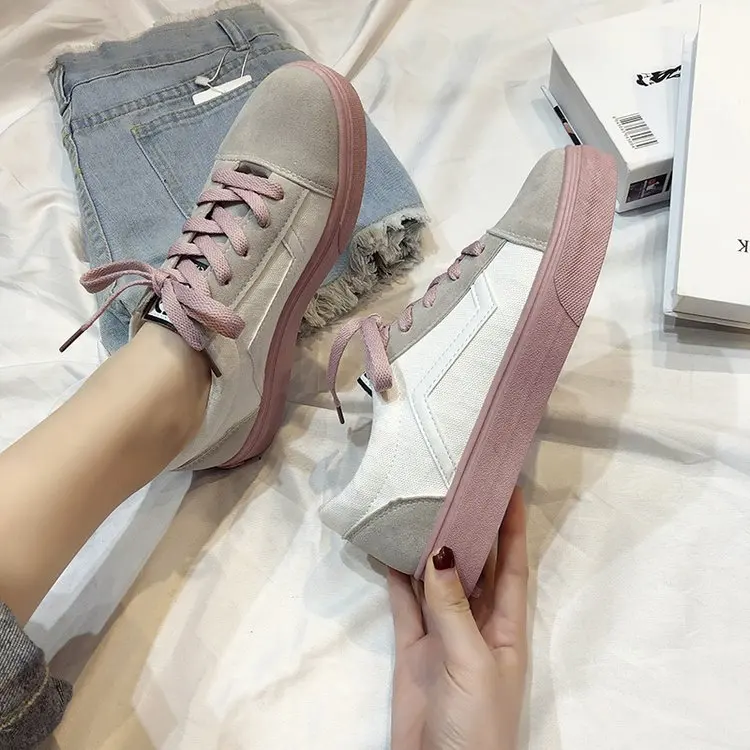 

Far Wave 2019 Spring Canvas Shoes Student Korean-style Versatile INS Hong Kong Style Engraved Breathable Cloth Shoes Network Red