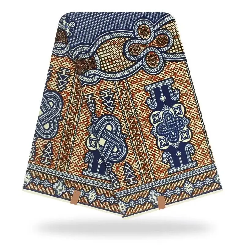 

Women Dress Material Real Ankara Wax Block Prints Fabric 6Yards/Pcs Veritable Cotton Wax Printed Fabrics 6Yards/Pcs For Sewing