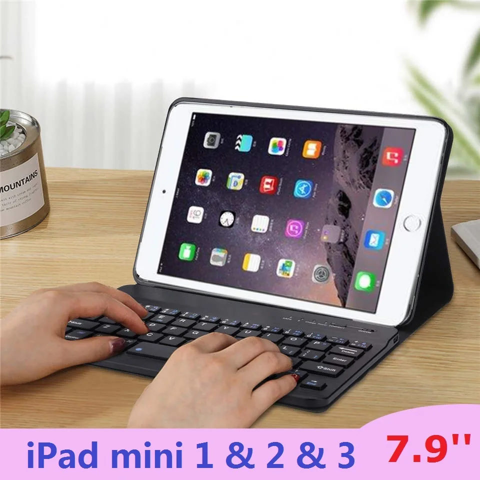 Coque Magro para Ipad Mini Mini Case de Teclado A1432 A1490 Russo Espanhol Capa do Plutônio para Ipad Mini Case Teclado 7.9
