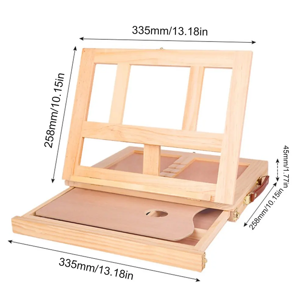 Складной деревянный стол настольный мольберт со встроенным деревянным ящиком масляная краска чемодан настольная коробка художественные принадлежности для рисования художника