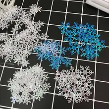 generic Blue 3000pcs 3000pcs Snowflakes Confetti Artificial-Flakes for Craft Projects Table Christmas Wedding Birthday Winter Party Decoration Decor Ornanments Supplies 