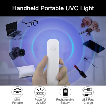 

Rechargeable Ultraviolet Light Household UV Disinfection Lamp Portable sterilization UVC sterilization lamp disinfection