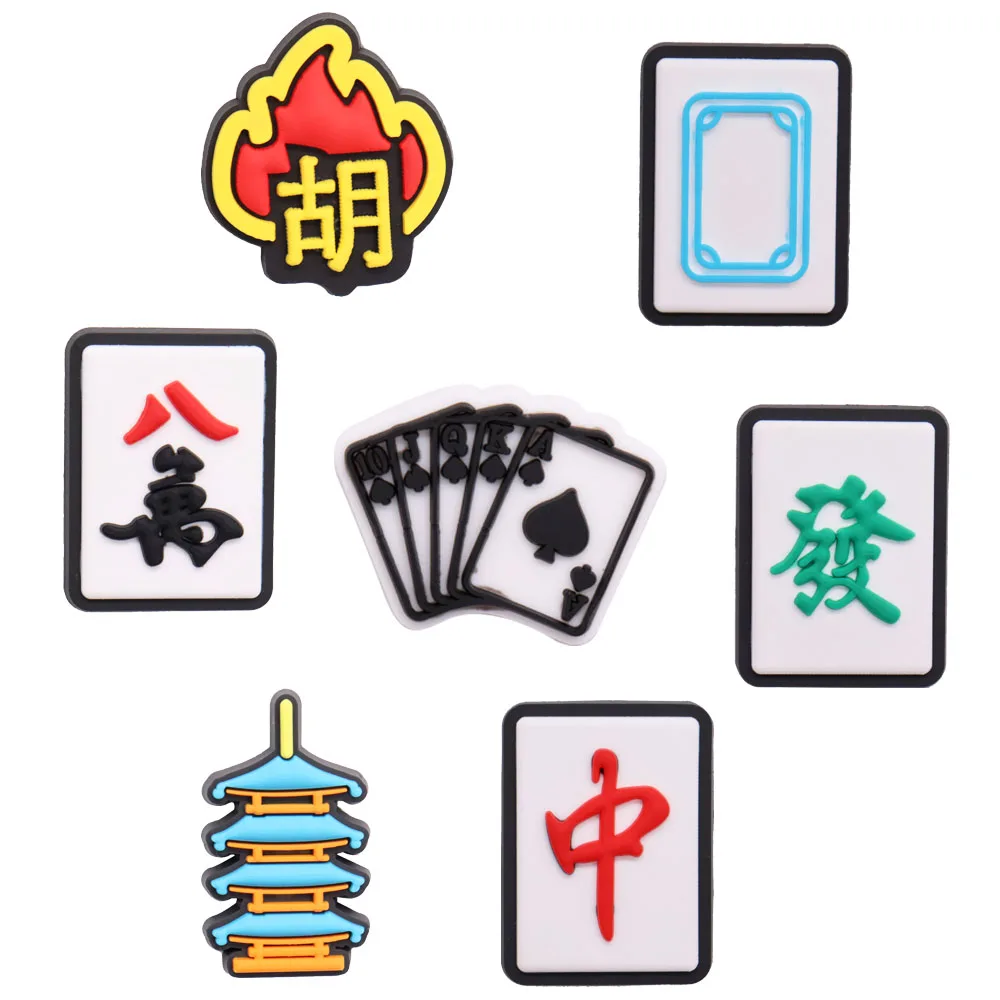 

Mix 50PCS PVC Cute Cartoon Fridge Magnetic Sticker Mahjong Playing Cards Tower Refrigerator Magnets Office Supplies Photo Wall