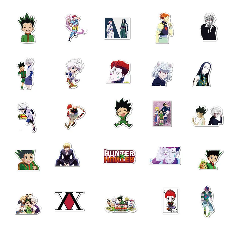 Japanese Anime HUNTER X HUNTER Stickers for DIY Luggage Scrapbook Skateboard Laptop Mobile Phone Motorcycle 10/50pcs