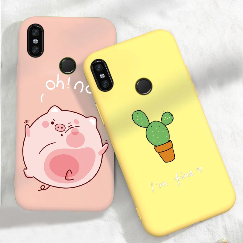 

Cute Silicone Case For Xiaomi Redmi Note 5 Case Cover 3D Relief Shockproof Bumper For Xiaomi Mi 9 A1 A2 Lite Redmi Note 7 6 Pro