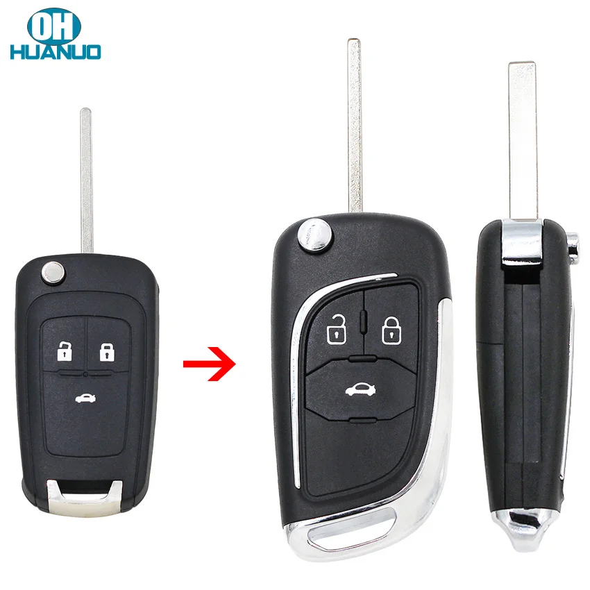 3 Button Remote Car Key Shell Case HU101 For Chevrolet Lova Aveo Cruze Camaro Malibu Opel Vauxhall Insignia Astra Mokka | Автомобили и