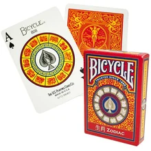 Велосипед Китайский Зодиак колода с двенадцатью знаками Зодиака один номерной знак волшебные карты игра в покер для сценического искусства Волшебные трюки