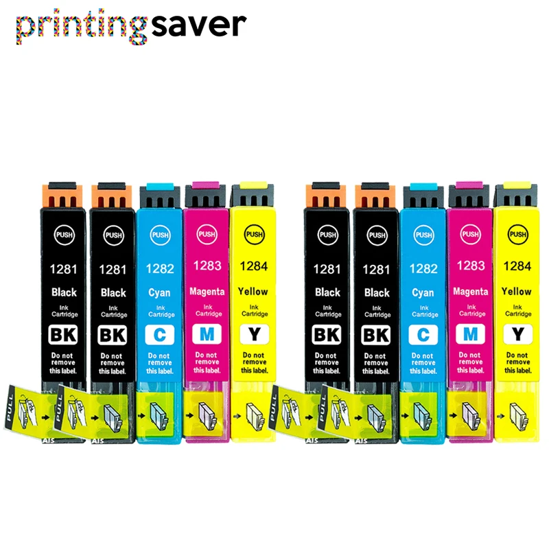 10x совместимый T128 T1285 XL чернильный картридж для принтера EPSON STYLUS SX130 SX230 SX425W SX235W SX435W