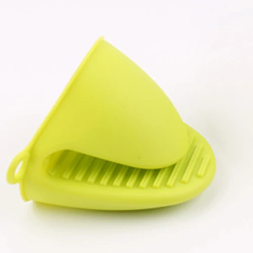 1pc YellowGreen 1 шт. силиконовая форма для выпечки, термозажим, изолированные зажимы для теплового горшка, кухонные перчатки для микроволновой печи, пластинчатый зажим для дома - Цвет: 1pc YellowGreen