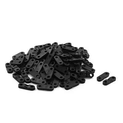 

100 x Black Plastic Cable Clamp Wire Tie Mount Screws Fixed Base 1mm